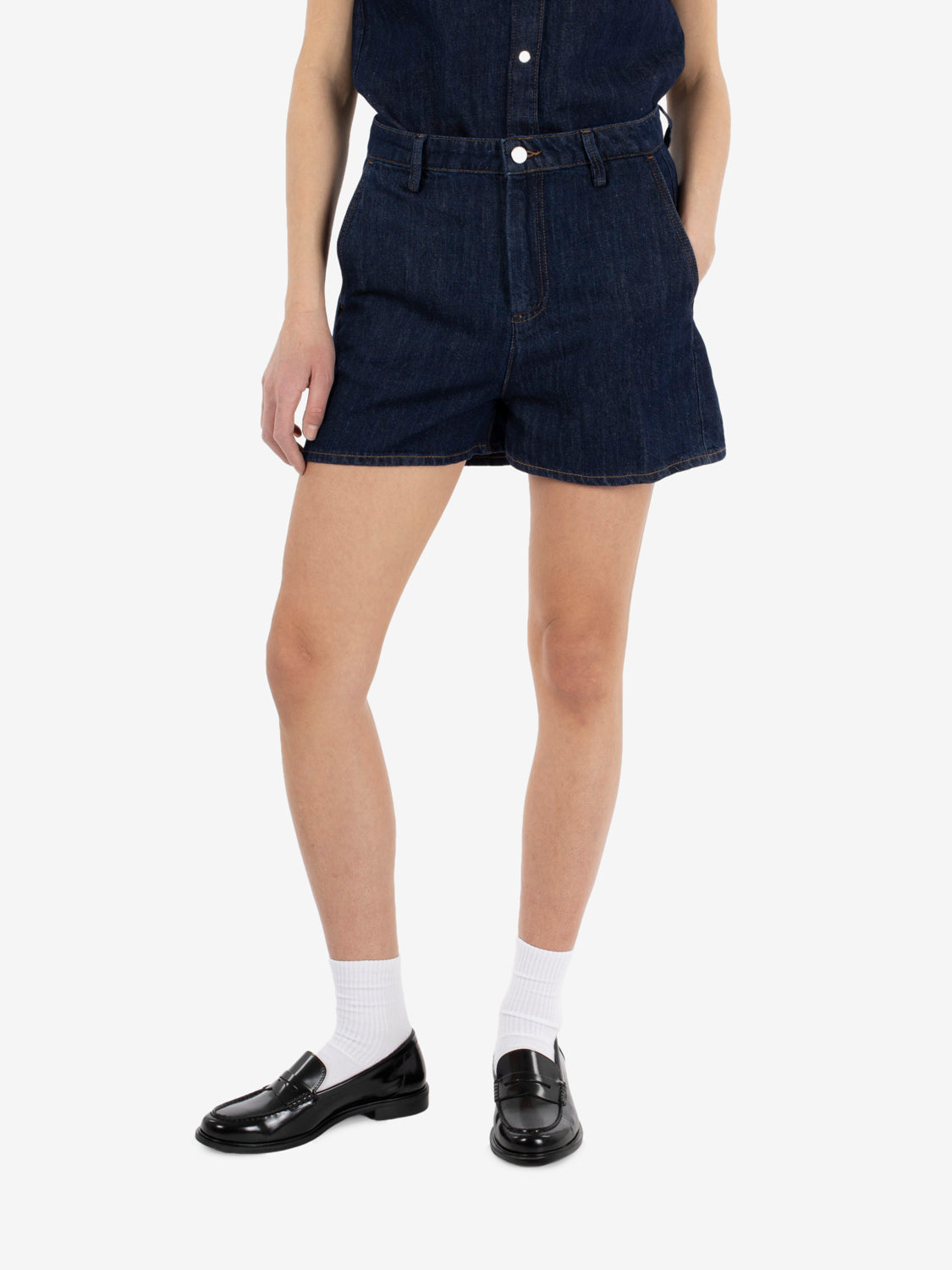 Trouser shorts blossom dark blue
