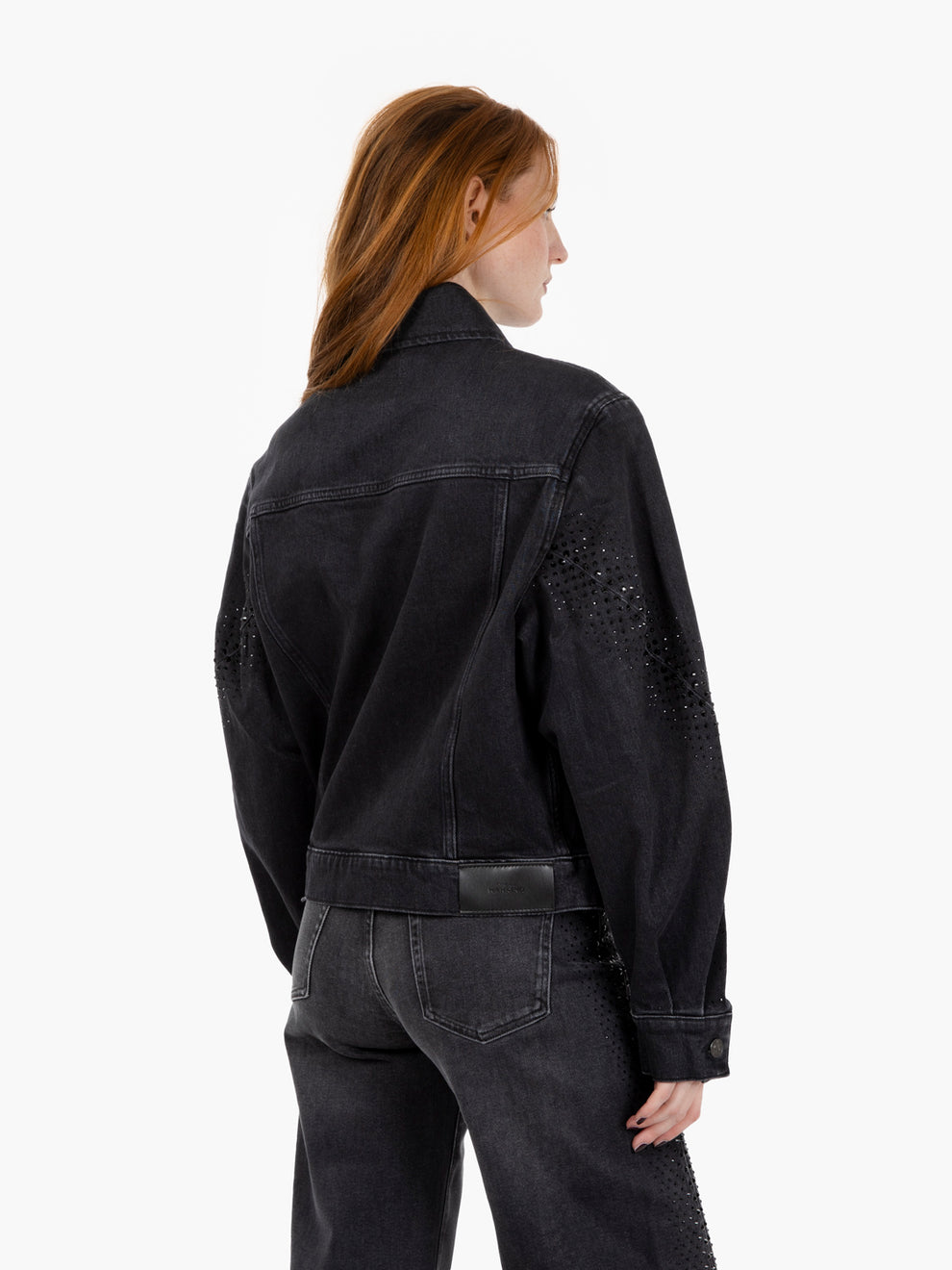 Twisted jacket Thunder storm with black crystals