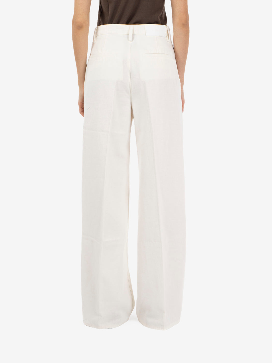 Wide linen trousers Ostuni white