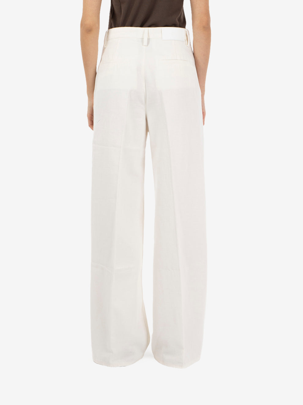 Wide linen trousers Ostuni white