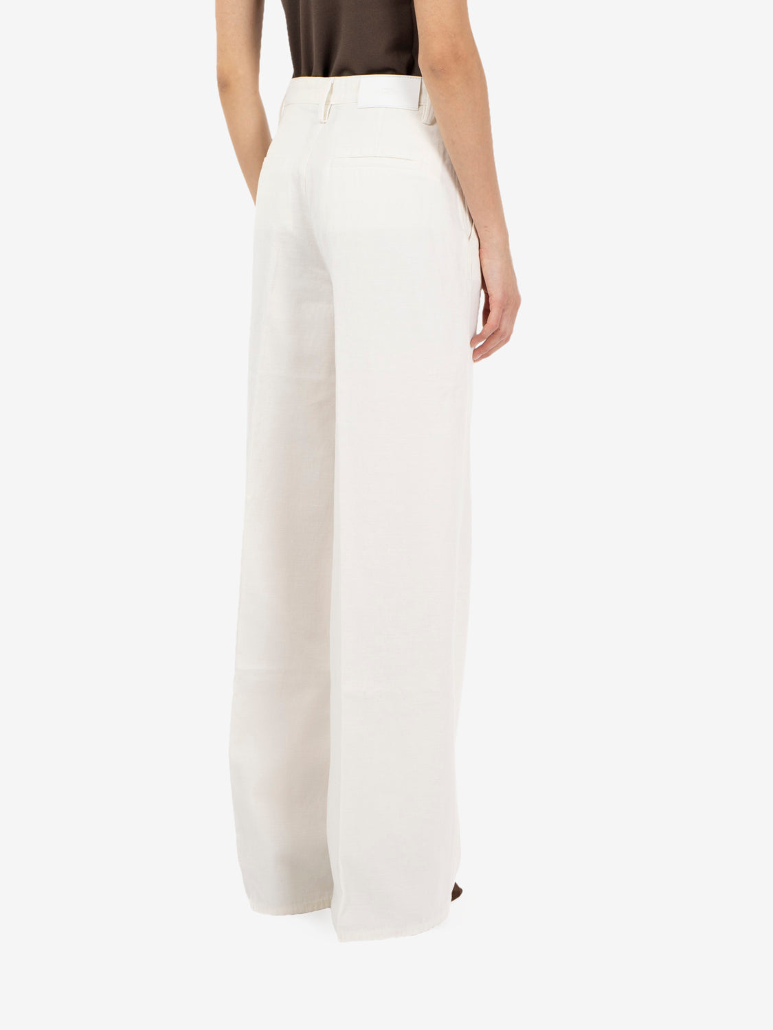 Wide linen trousers Ostuni white