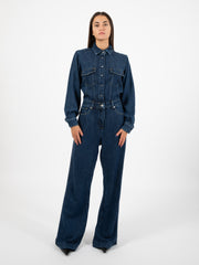 7 FOR ALL MANKIND - Luxe Jumpsuit Blunote mid blue