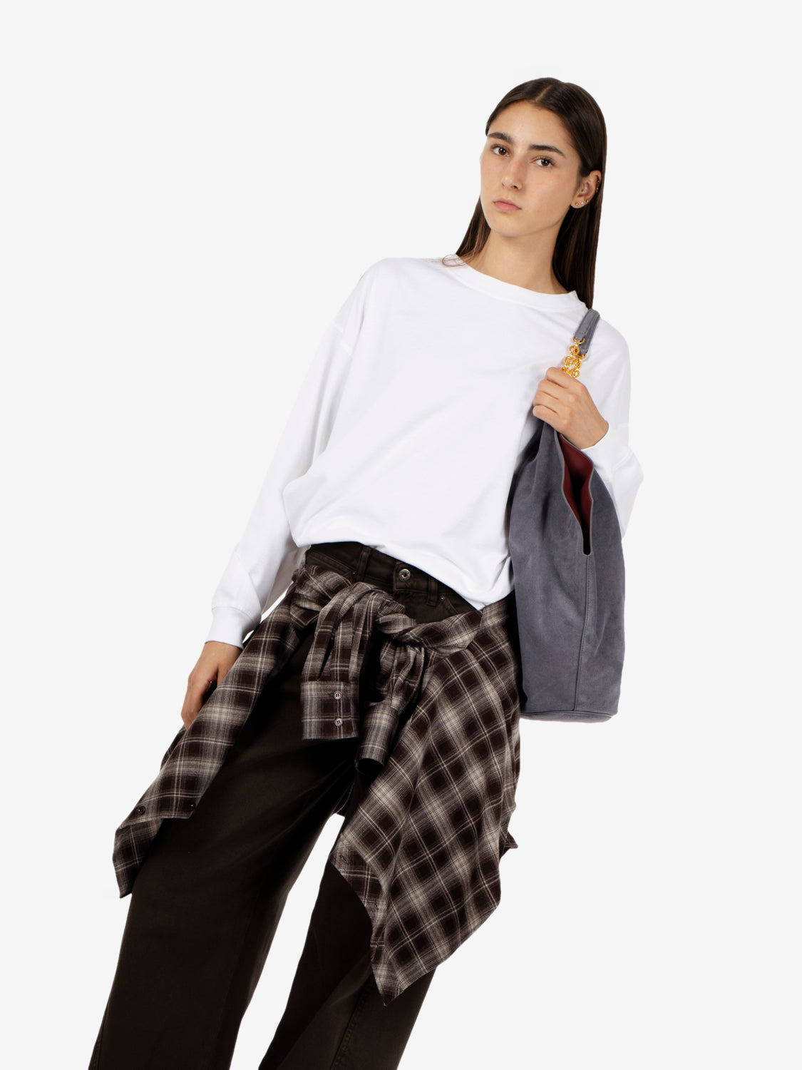 Camicia check in flanella cocoa
