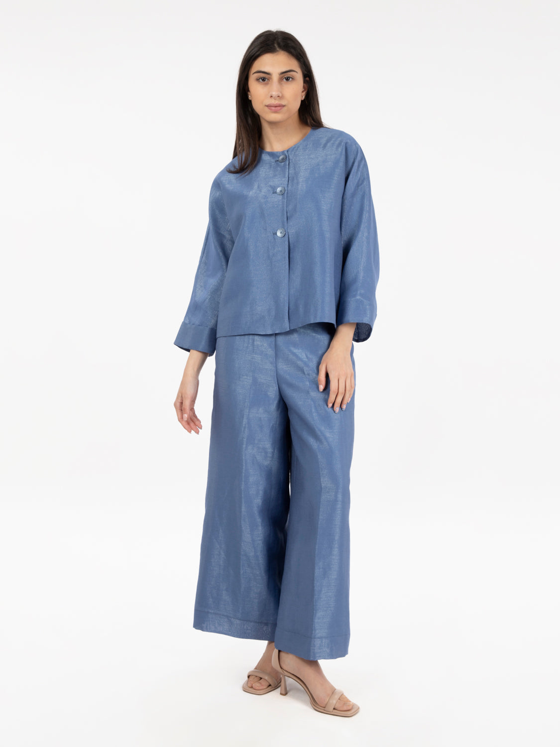Pantaloni wide ceramica