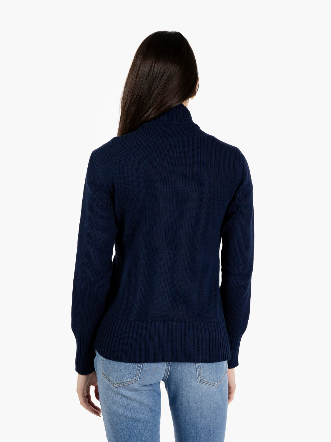 Navy Blue Pocket Knit Cardigan