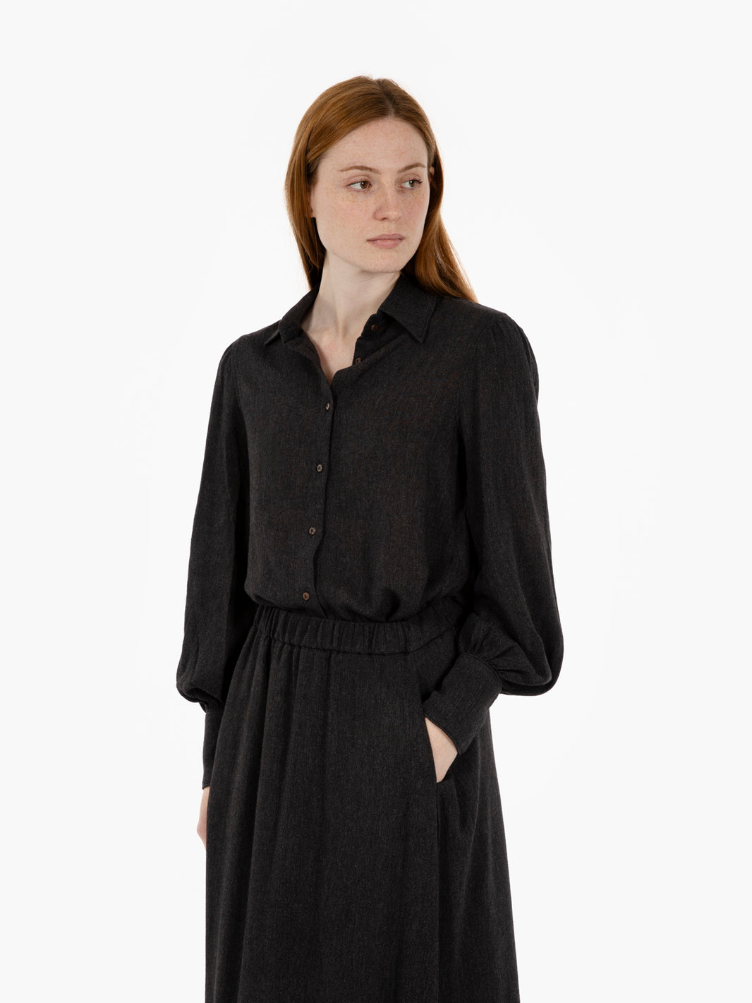 Candra anthracite shirt