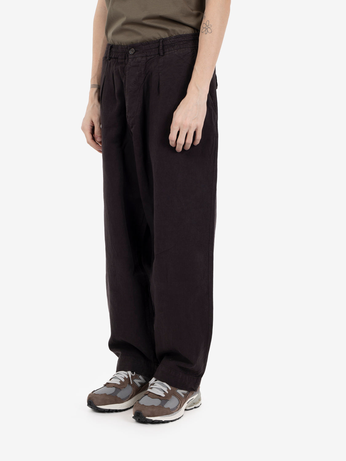 Oxford pant lyo linen mix licorice