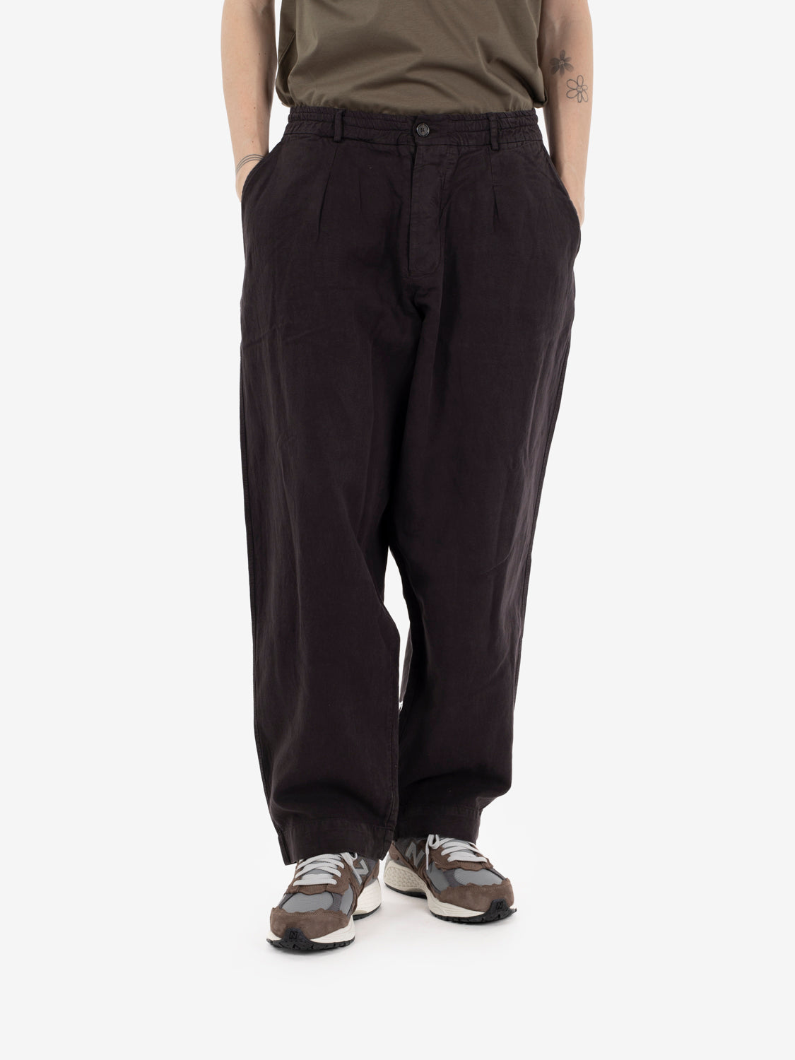 Oxford pant lyo linen mix licorice