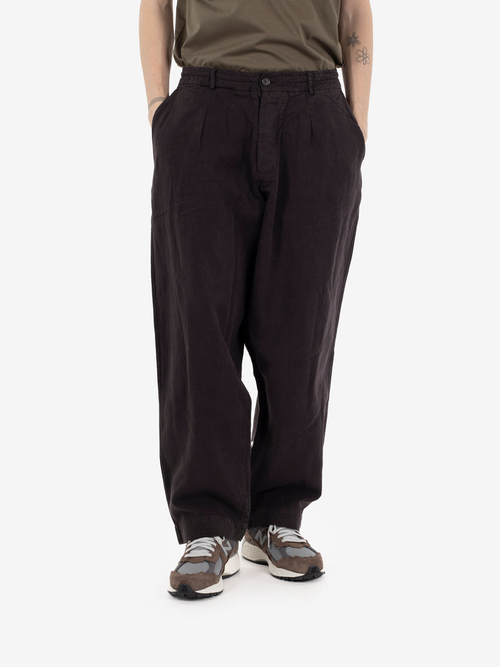 Oxford pant lyo linen mix licorice