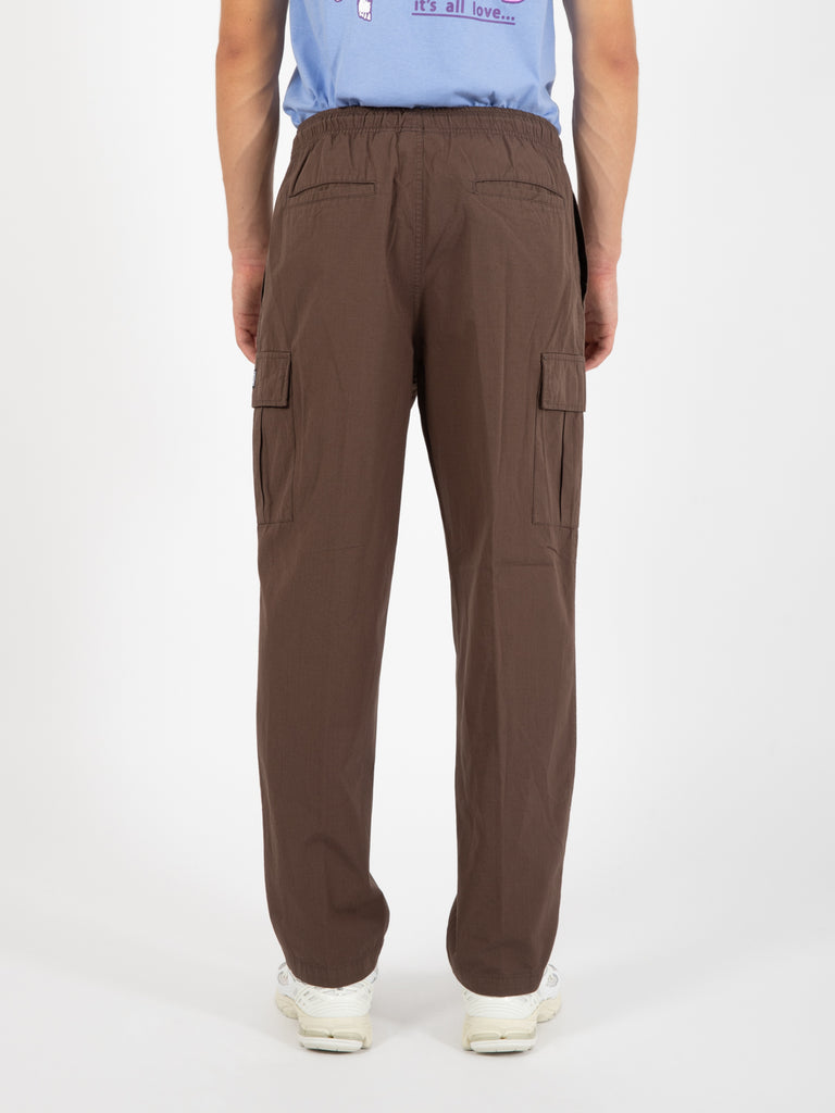 OBEY - Pantalone Easy Ripstop cargo pant dark brown
