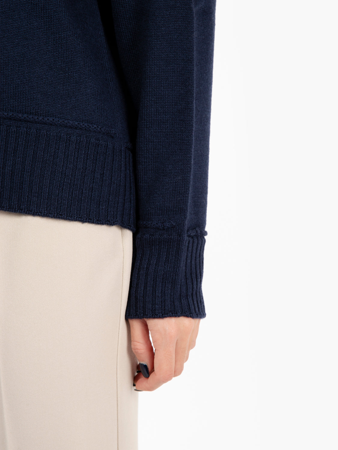 Maglione in lana boxy fit navy