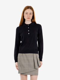 Polo in lana nera
