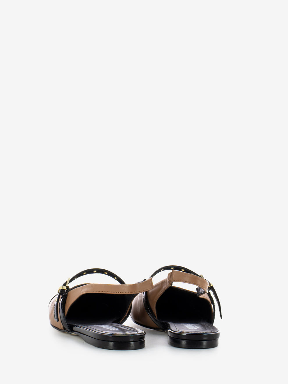 Chanel with shiny tip black / leather