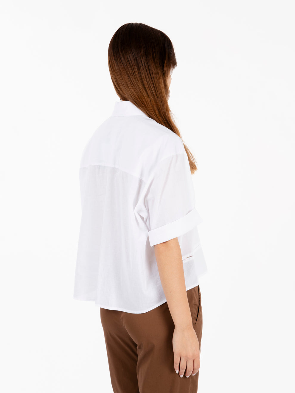 White Crop Shirt 