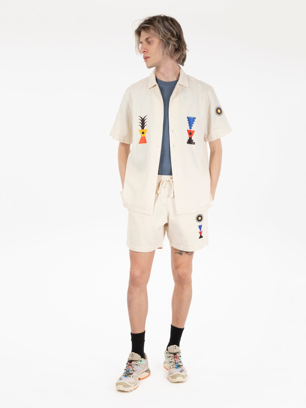 Aloha atoum off white shirt