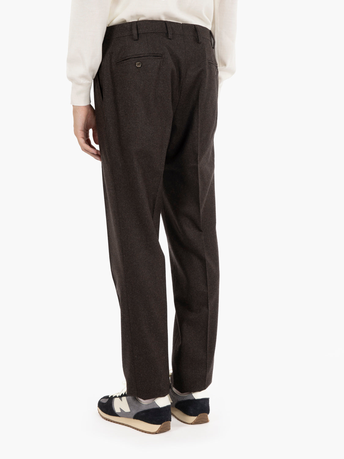 Brown wool double-breasted suit