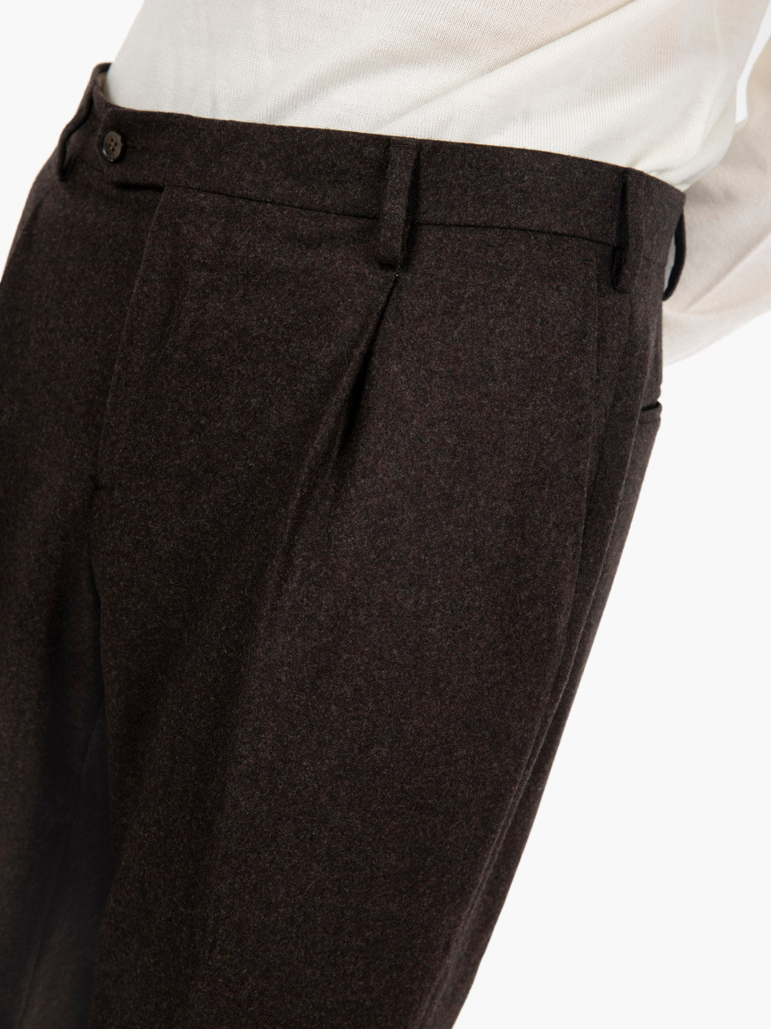 Brown wool double-breasted suit