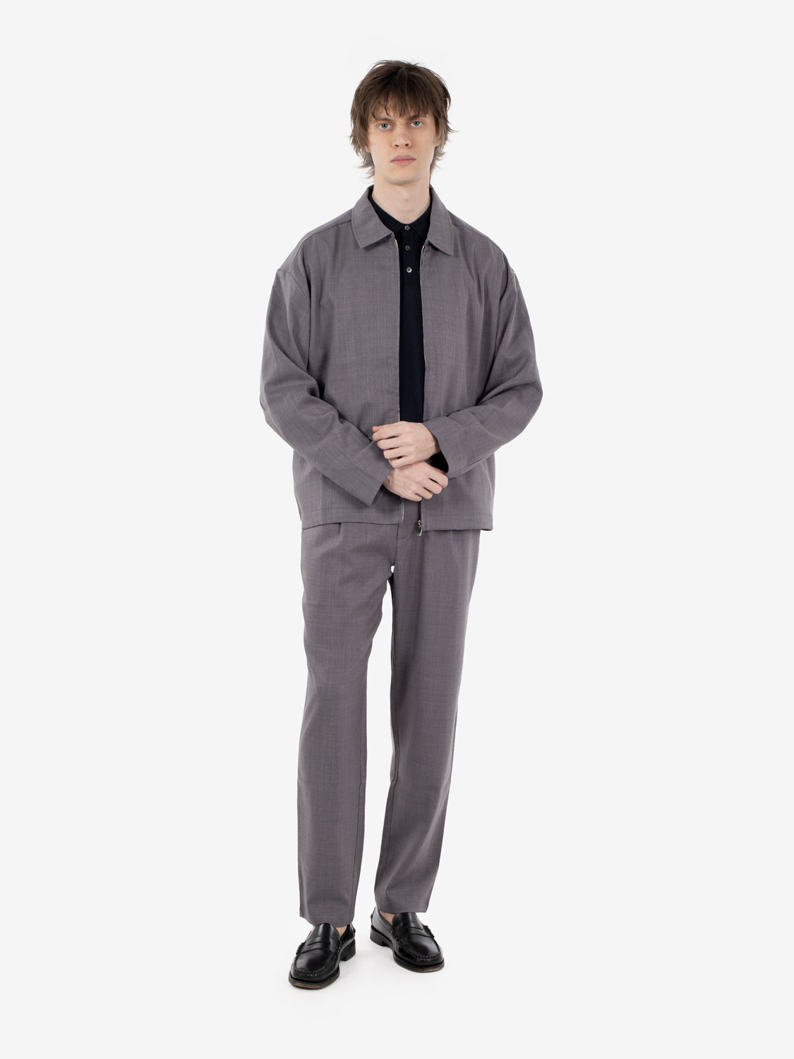 Pantaloni regular grigio