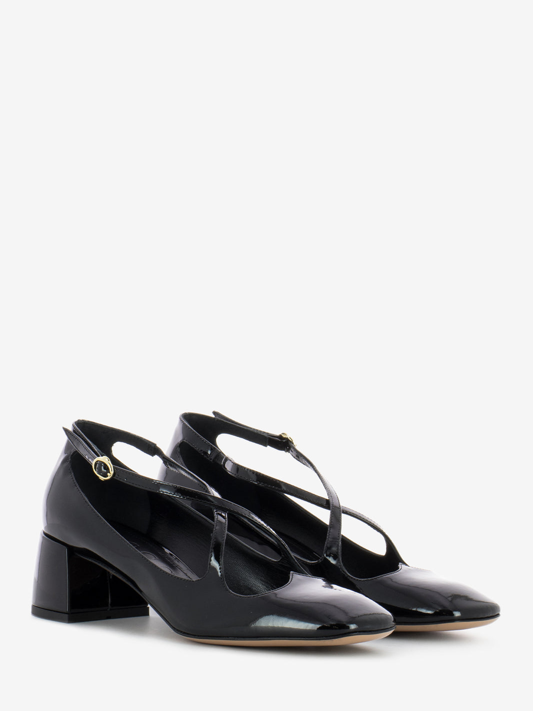 Scarpa con cinturini incrociati nero