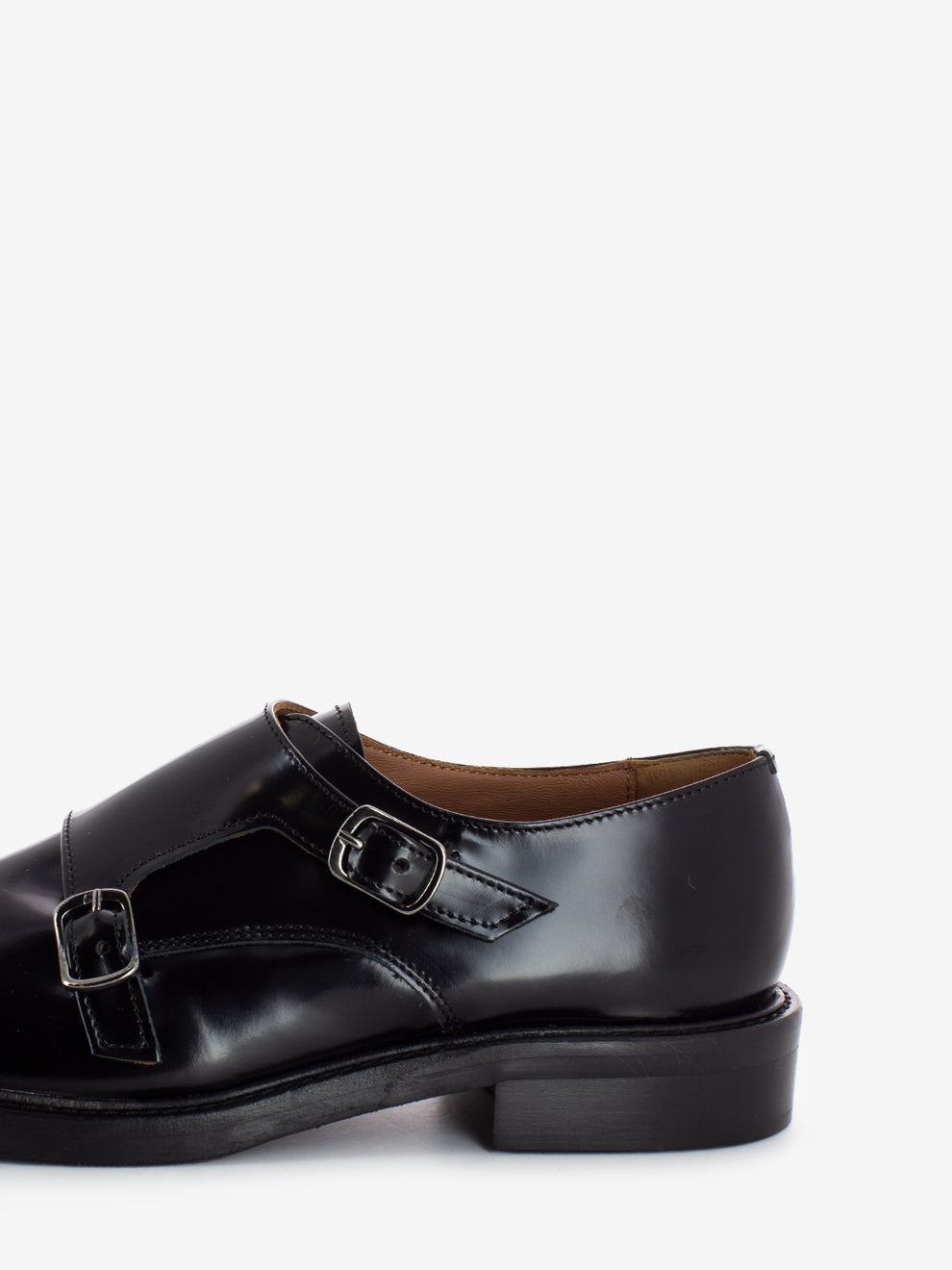 Scarpe con patta e fibbie nero