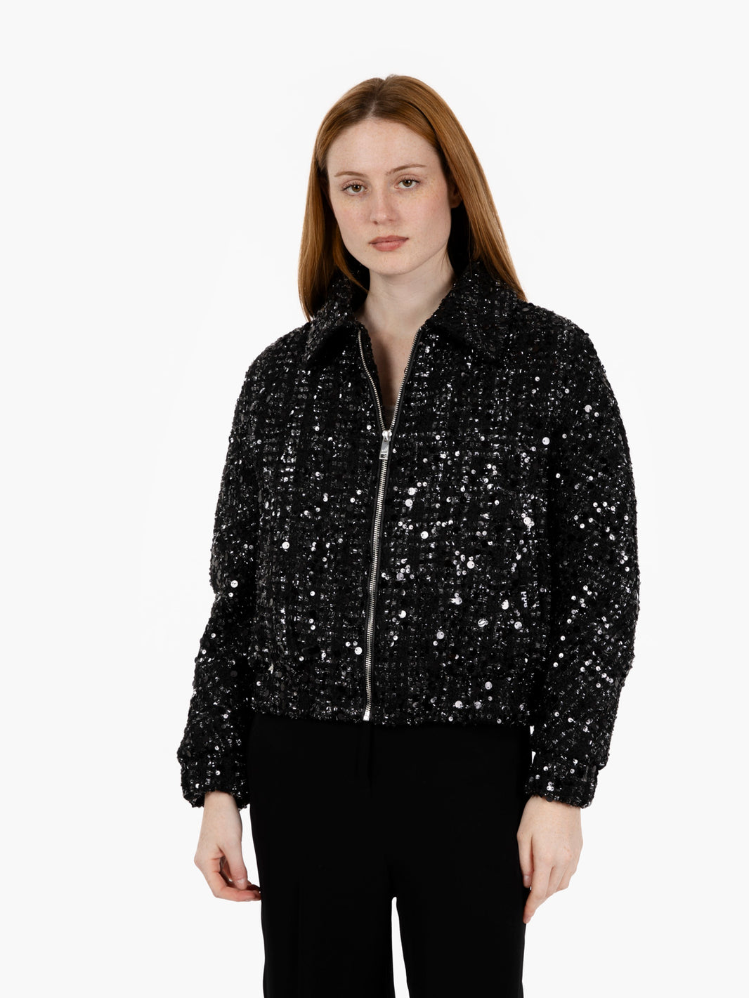 Bomber jacket with down paddinglight black
