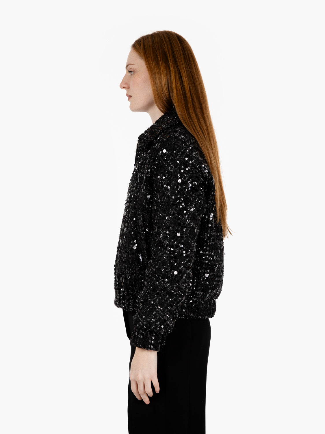 Bomber jacket with down paddinglight black