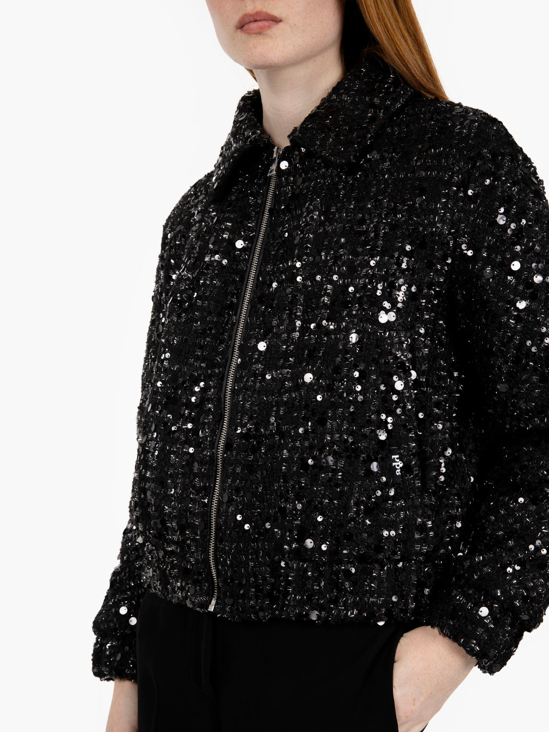 Bomber jacket with down paddinglight black