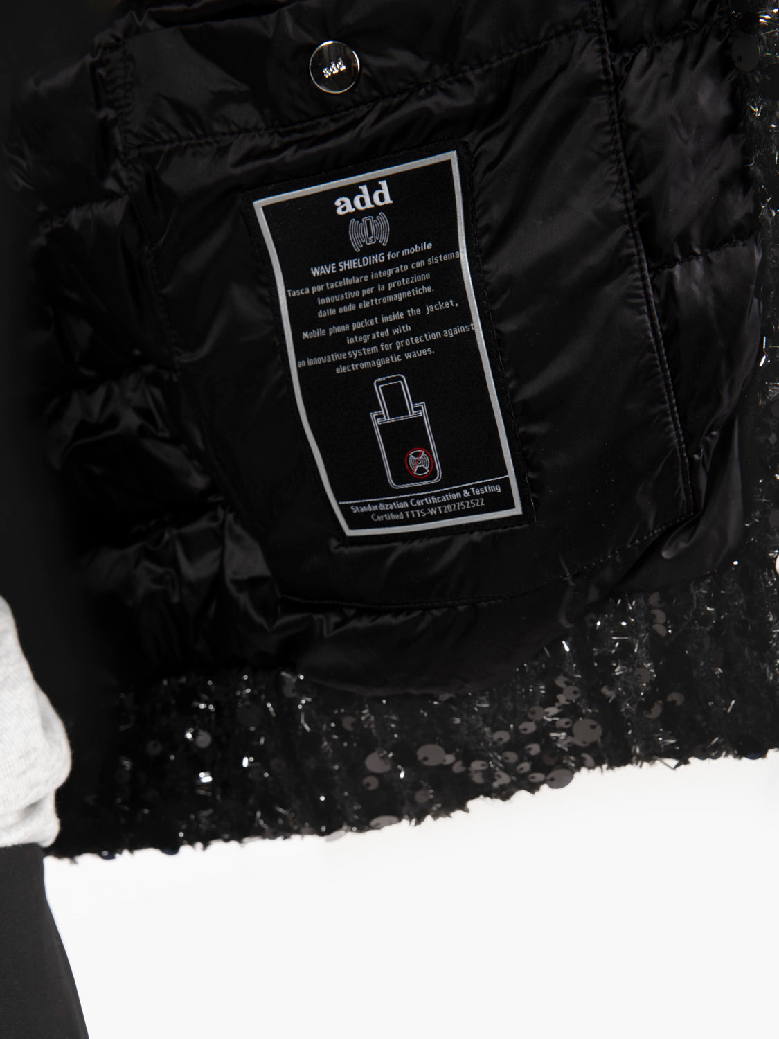 Bomber jacket with down paddinglight black