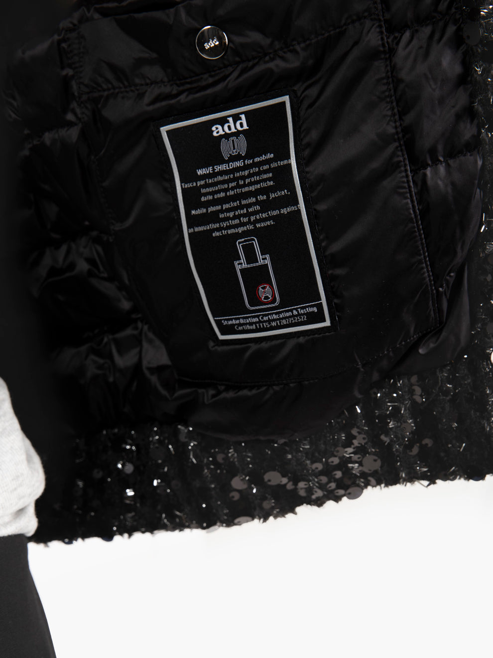 Bomber jacket with down paddinglight black