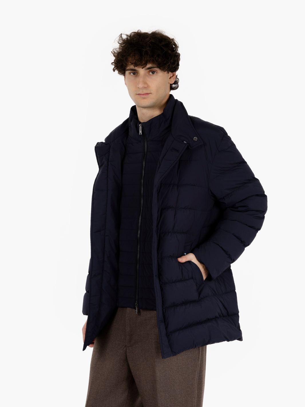 Down Coat detachable pacific blue