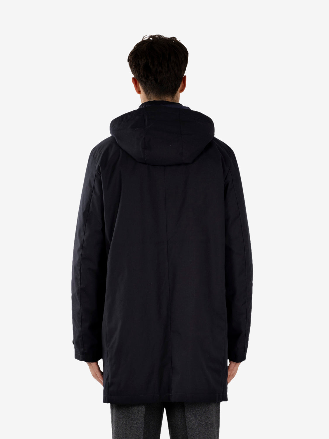 Down Rainproof coat navy blue