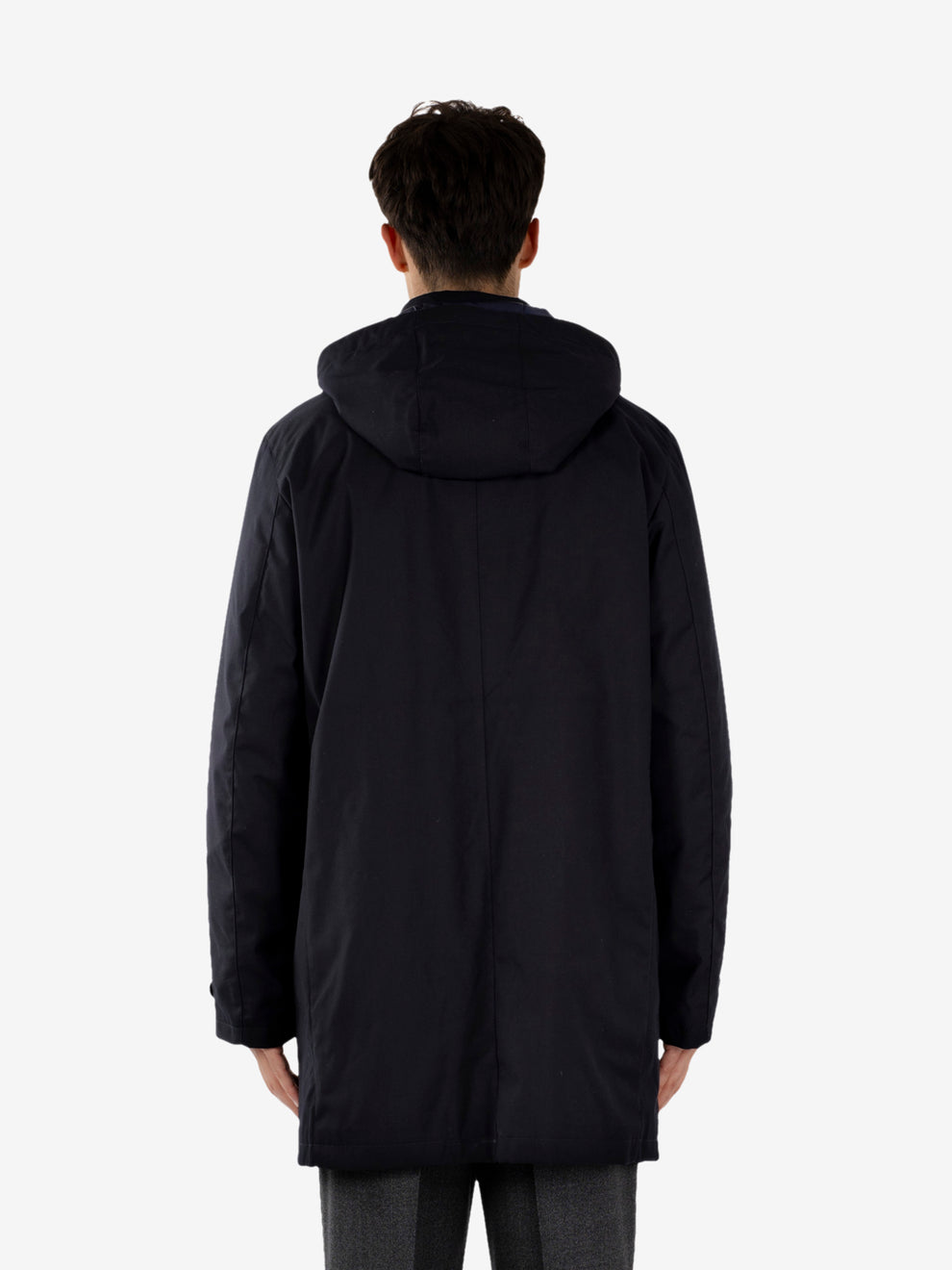 Down Rainproof coat navy blue