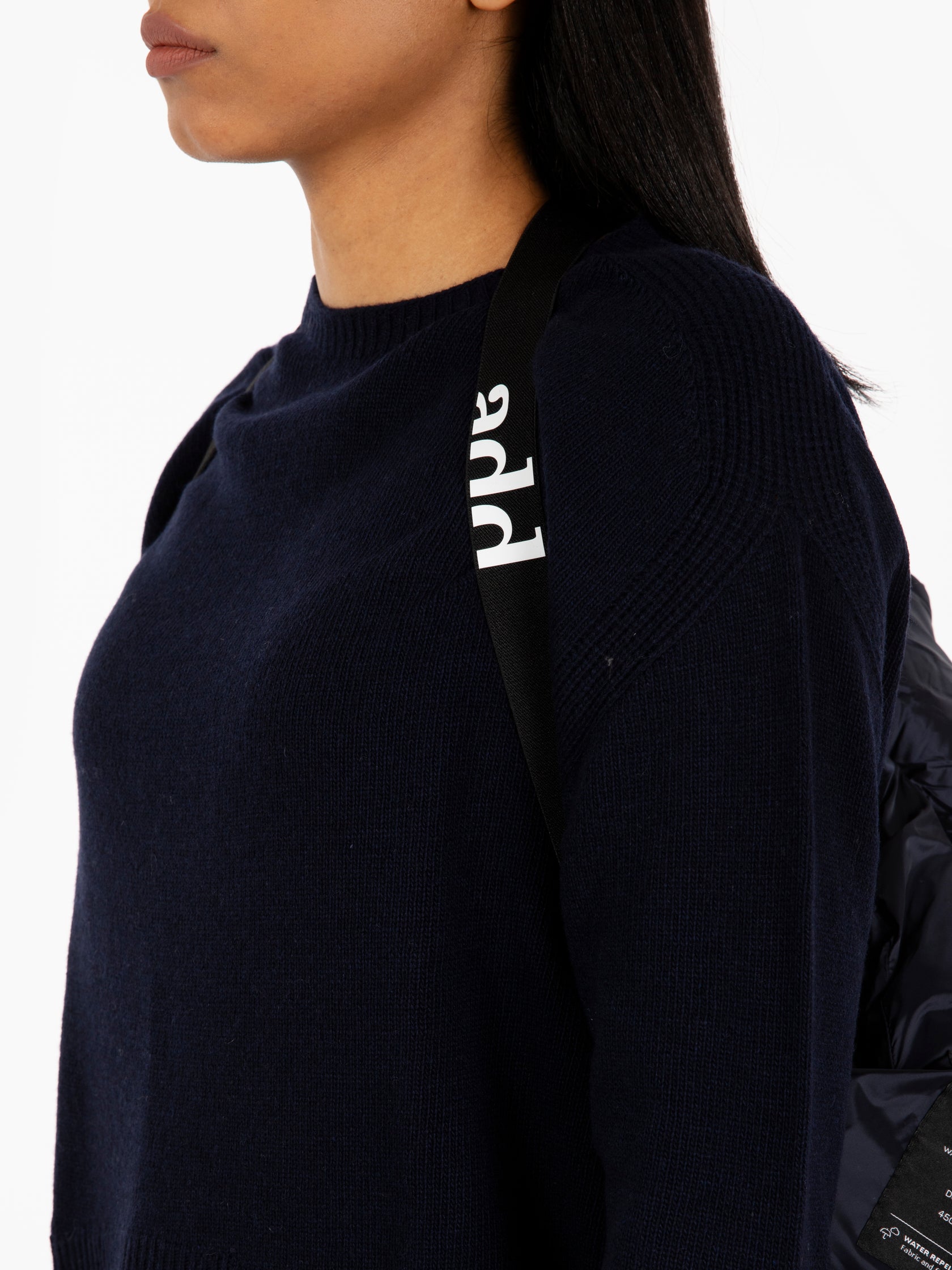 Down short jacket pacific blue