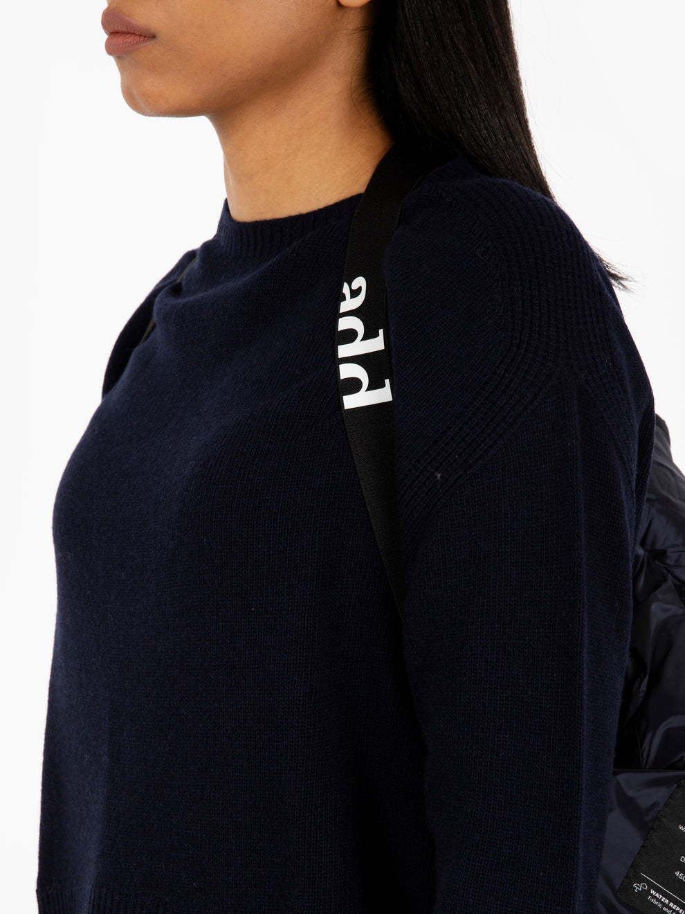 Down short jacket pacific blue