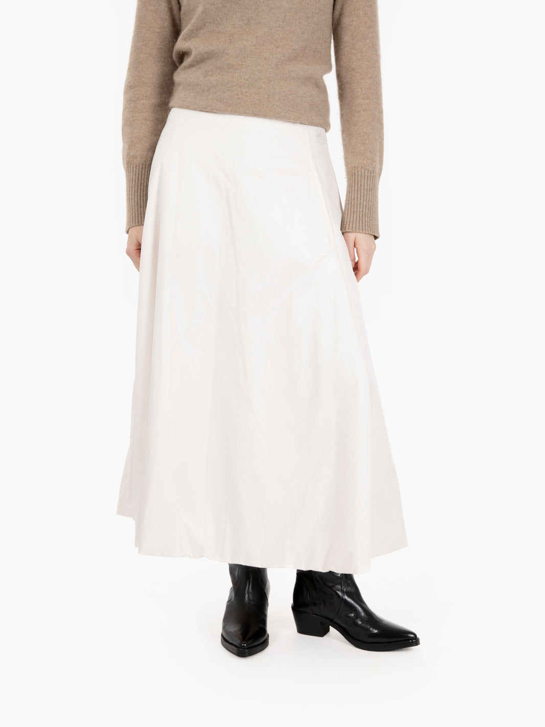 Rice padded midi skirt