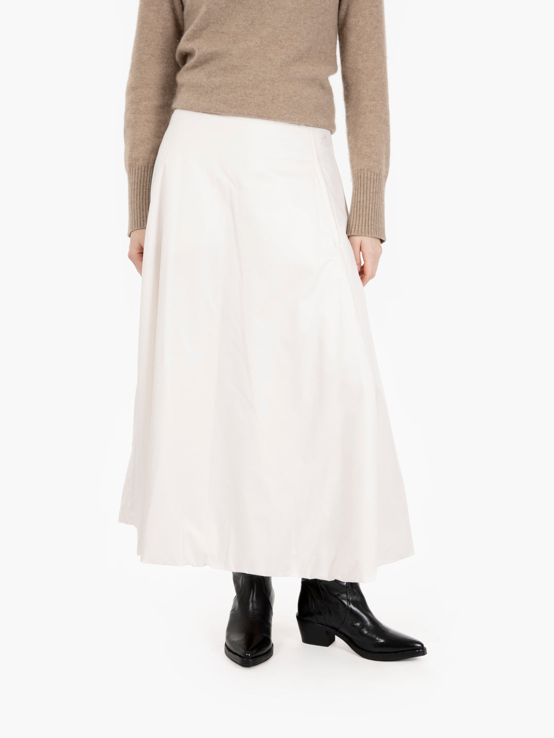 Rice padded midi skirt