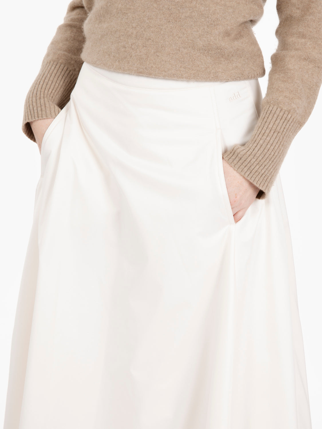 Rice padded midi skirt