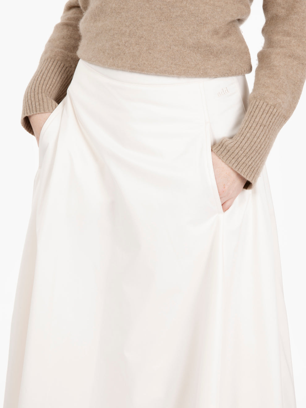 Rice padded midi skirt