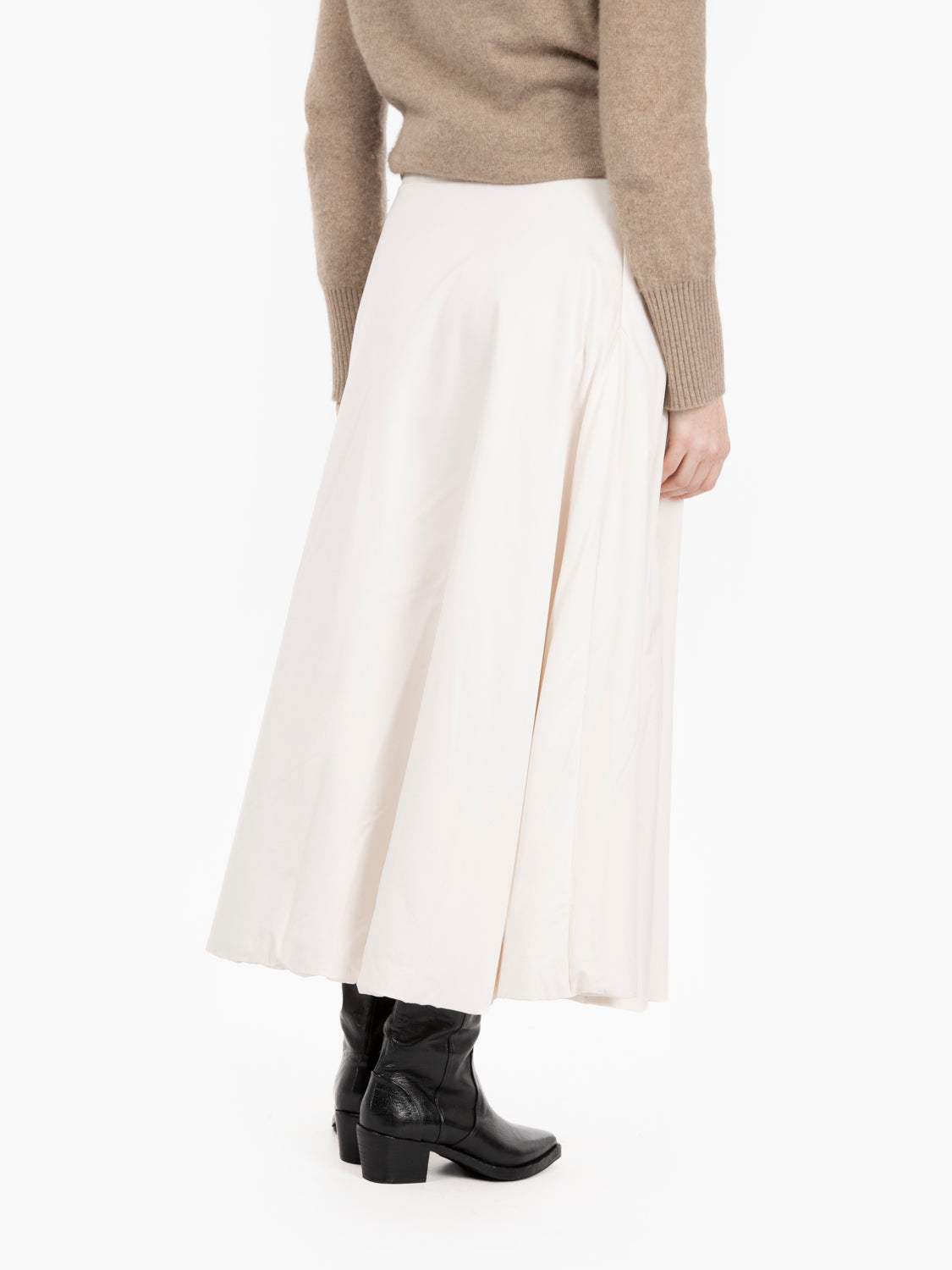 Rice padded midi skirt