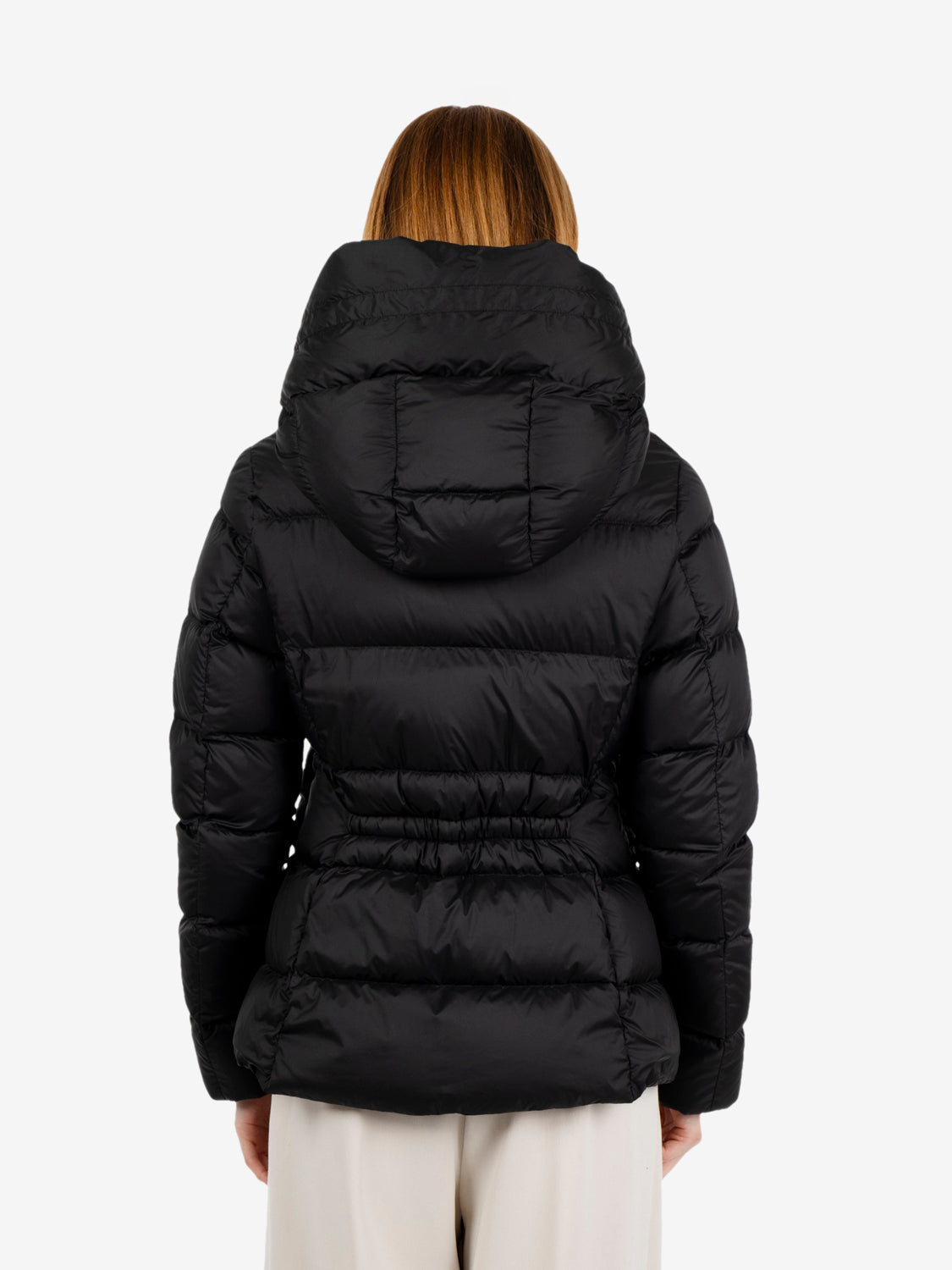 Hooded down jacket cocoon black