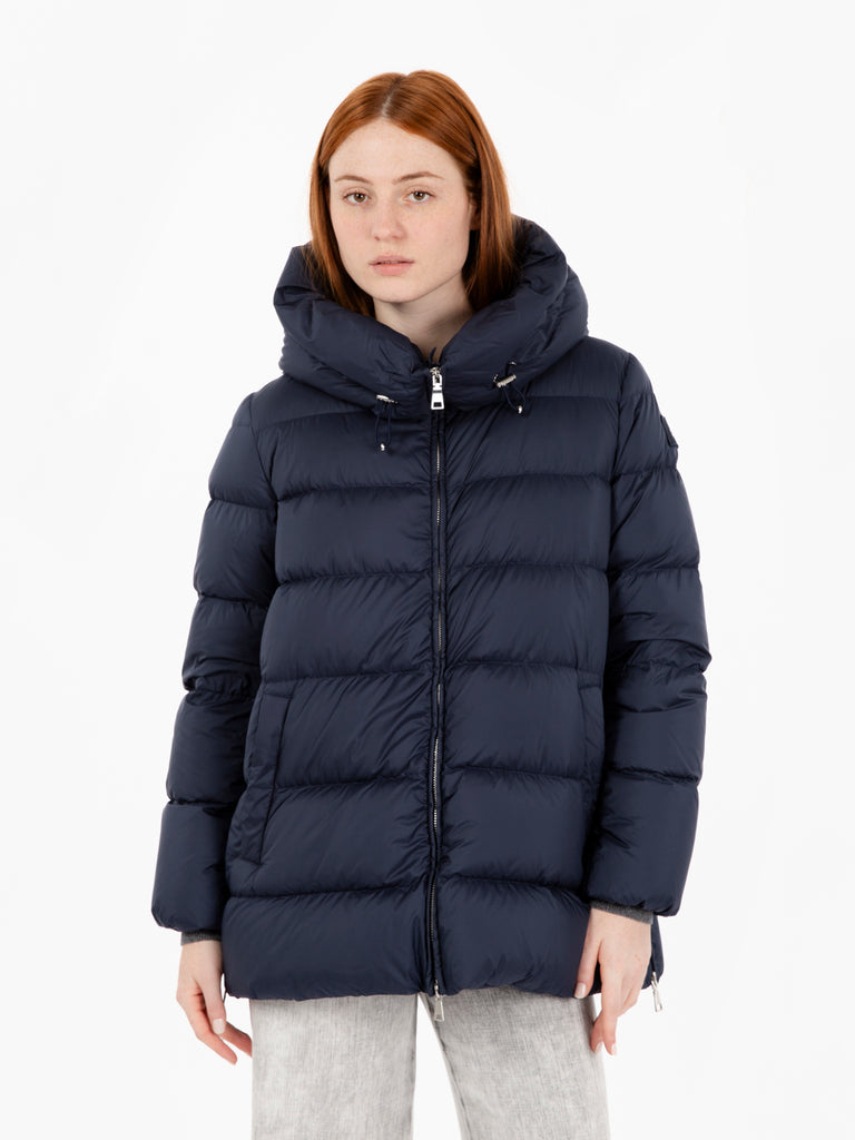 ADD - Hooded down jacket pacific blue