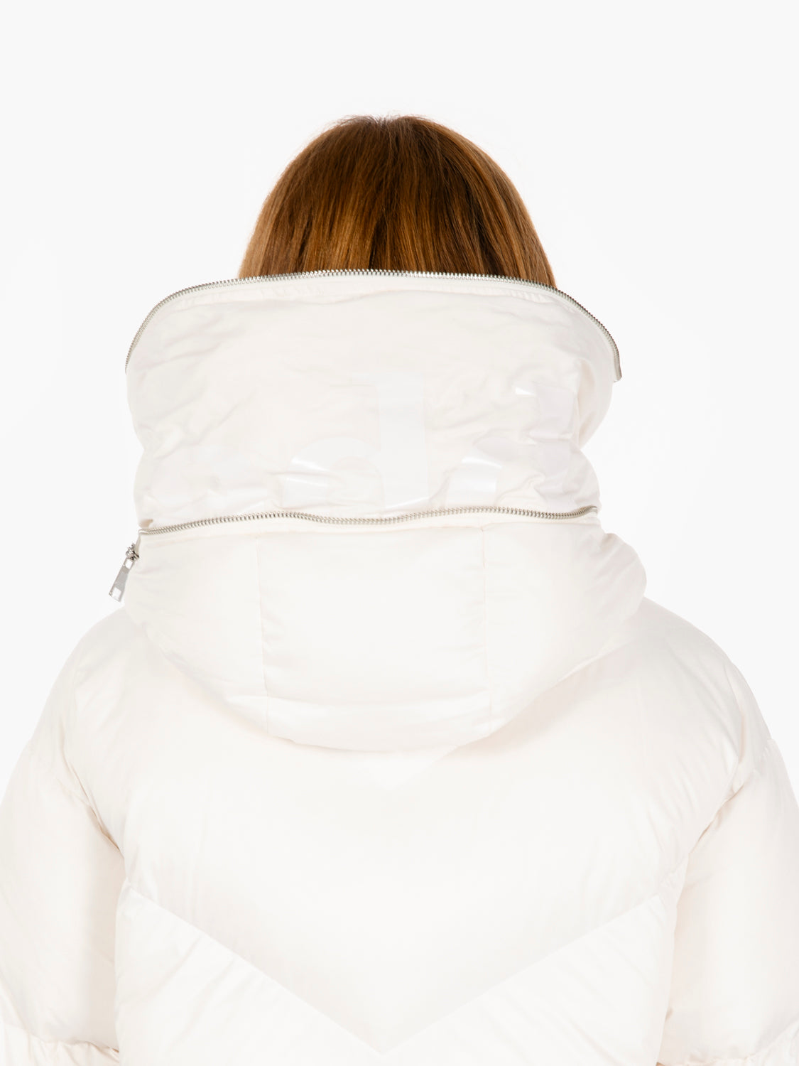 Hooded down jacket rice