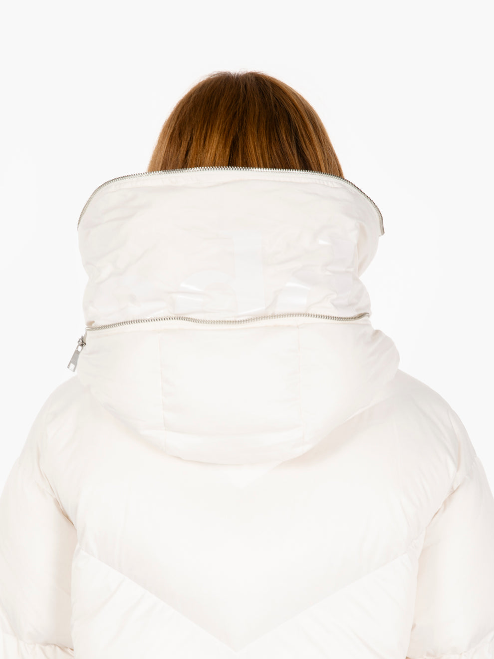 Hooded down jacket rice