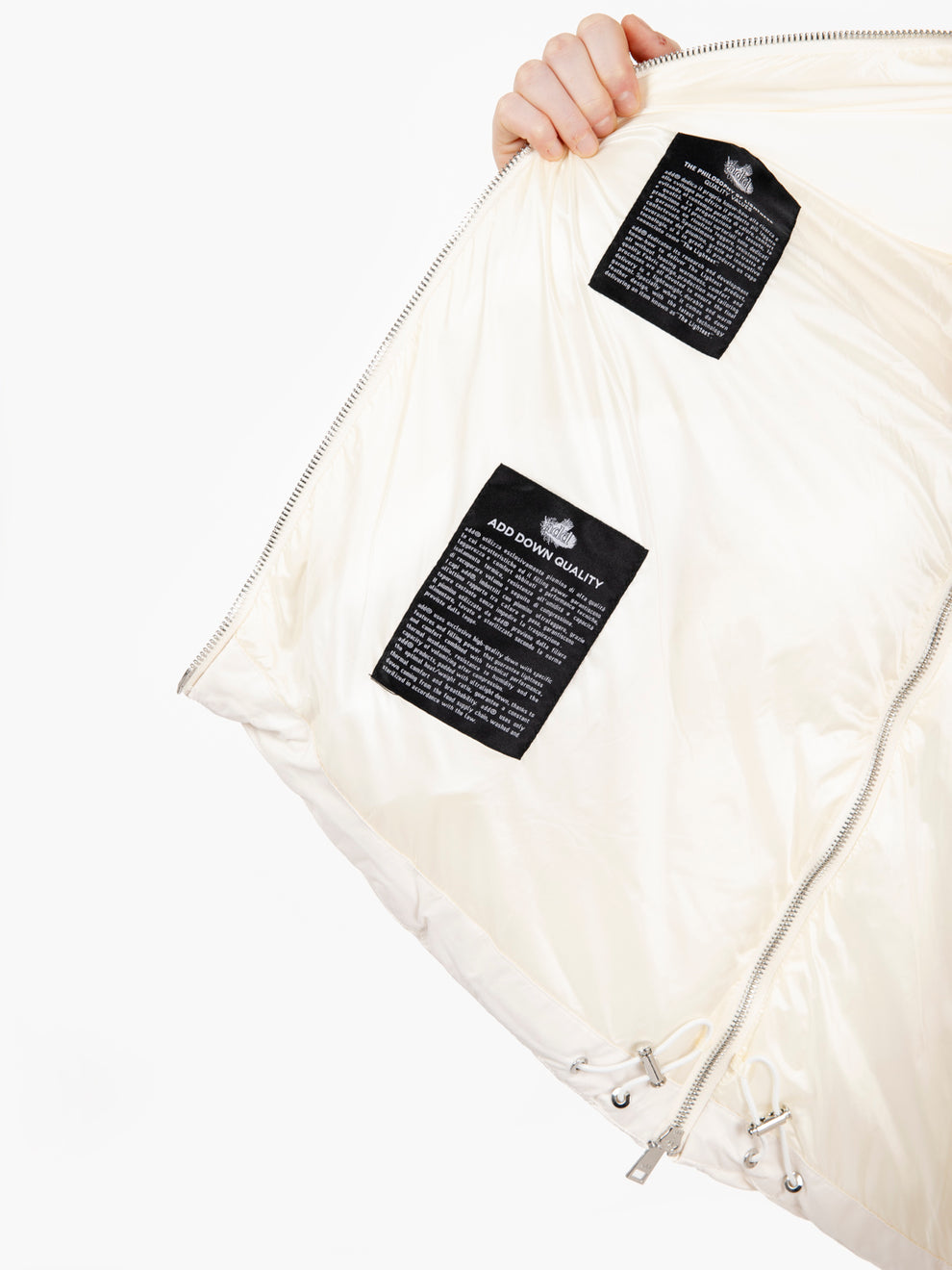 Hooded down jacket rice