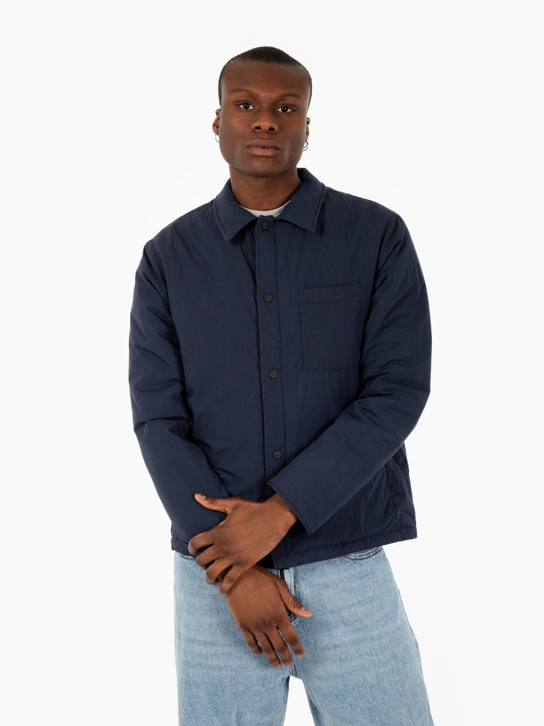 Padded overshirt deep water