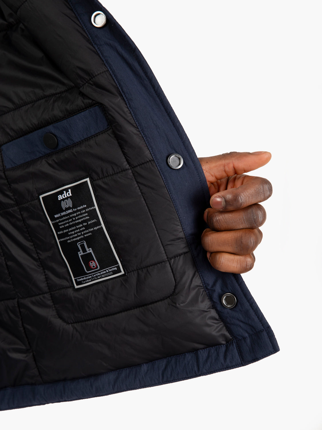 Padded overshirt deep water