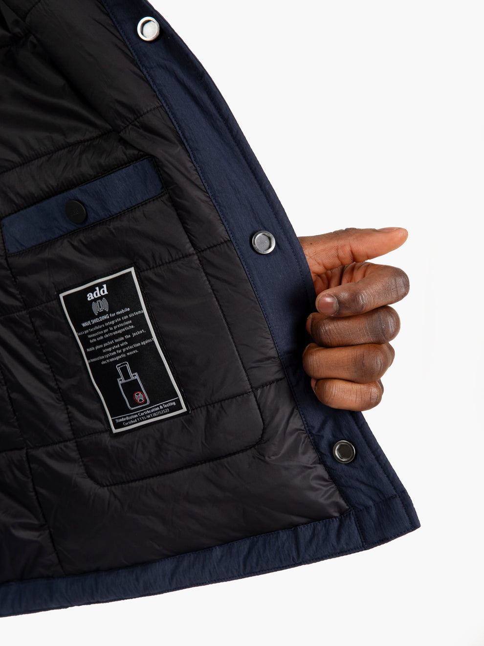 Padded overshirt deep water
