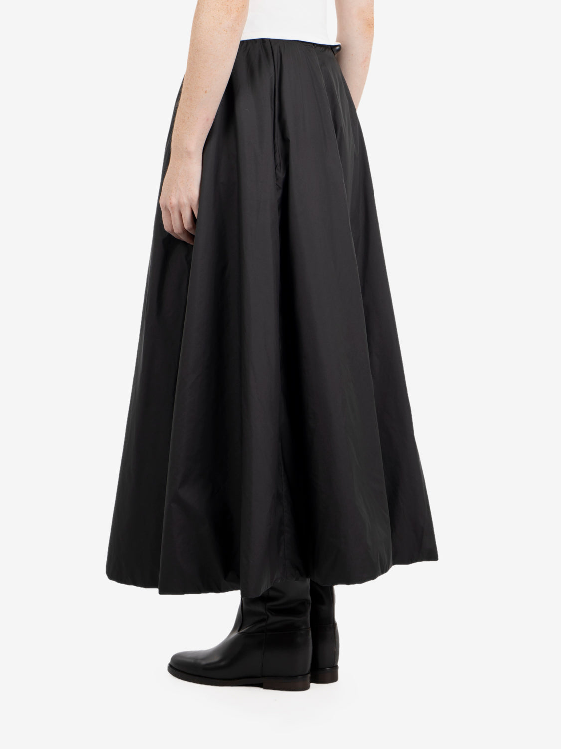 Padded cocoon skirt, black