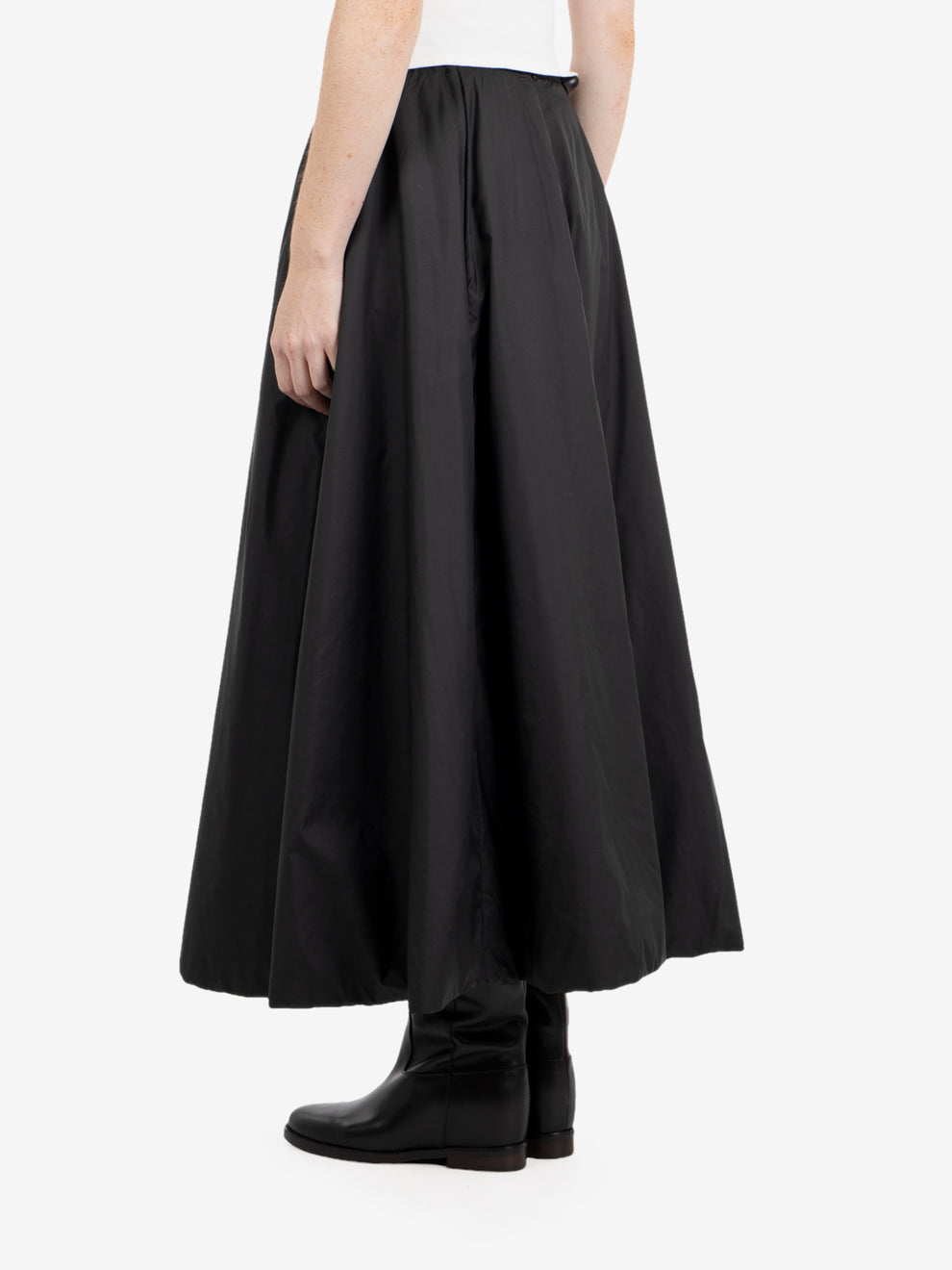 Padded cocoon skirt, black