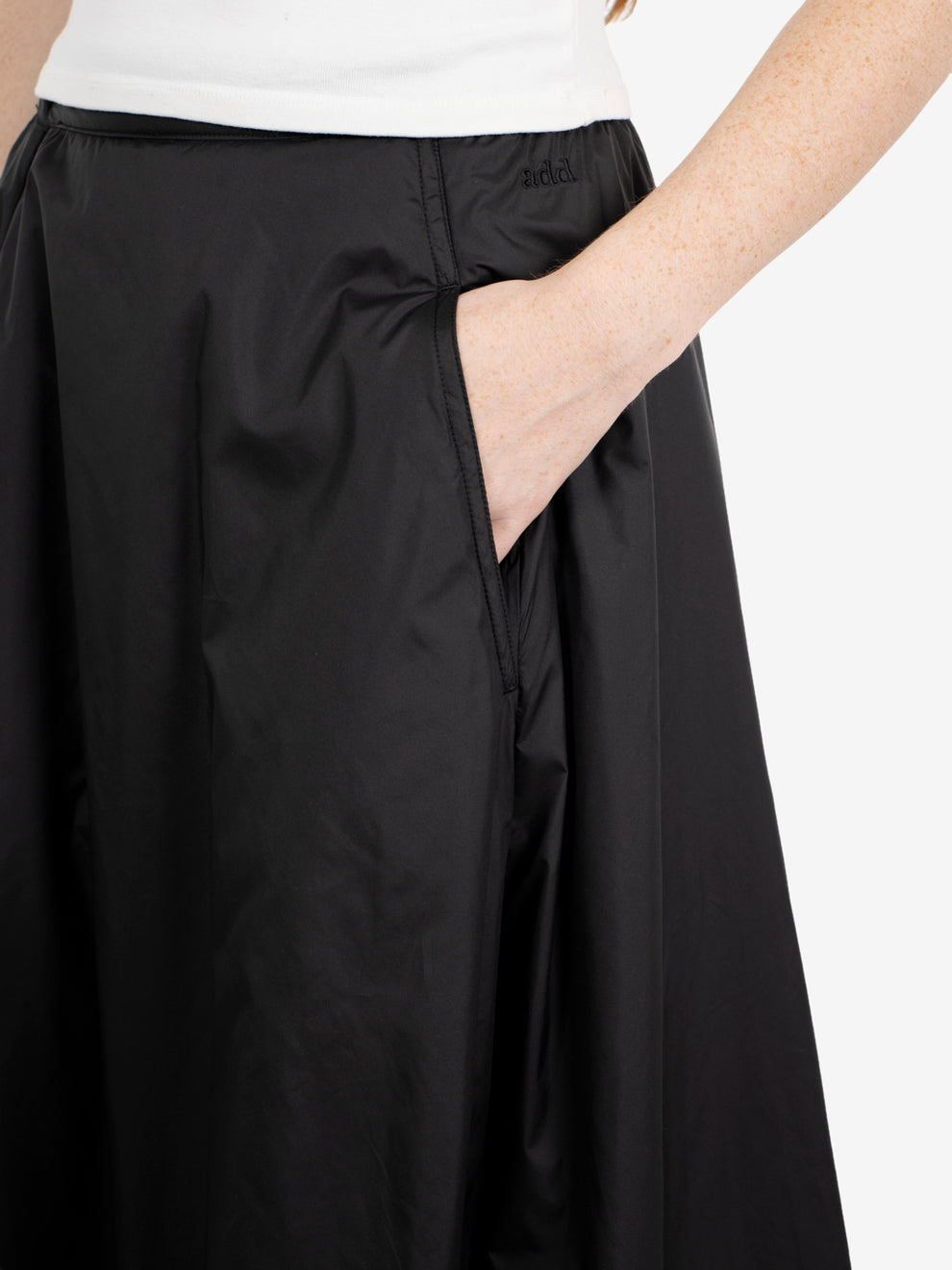 Padded cocoon skirt, black